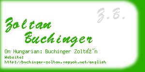 zoltan buchinger business card